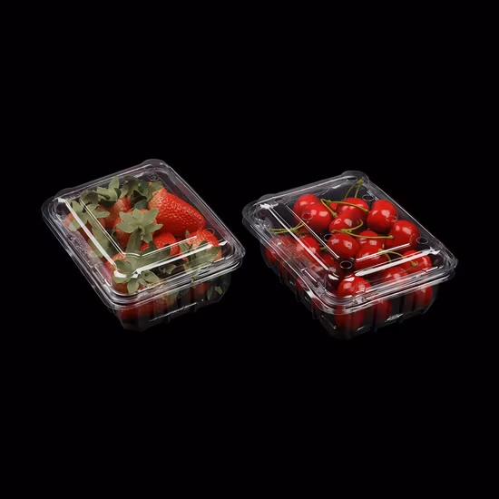 FDA Attestation Pet Transparent Food Grade Plastic Fruit Punnet
