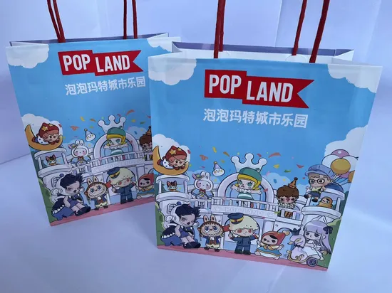 印刷された FSC ホワイト アート コート紙包装高級ショッピング ギフト バッグ