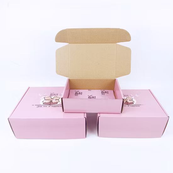 宅配ボックス ピンクの配送メーラー ボックスの段ボールの配送ボックスのカスタム ロゴ